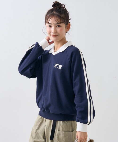 値下げ【24SS 新作 / 一部店舗限定】WOMENS 襟付き半袖スウェット セール☆1690円→990円 スウェット レディース プリント