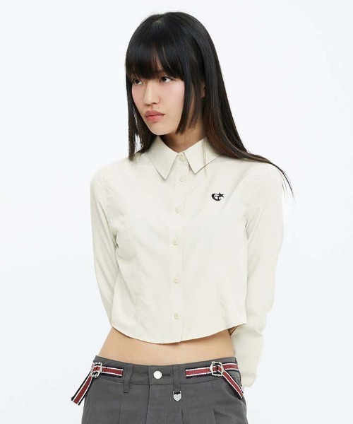 ブラウス シャツ A'GEM/9 × .kom「ROMANTIC CROWN/ロマンティッククラウン×TARGETTO/ターゲット」SLIM CROP