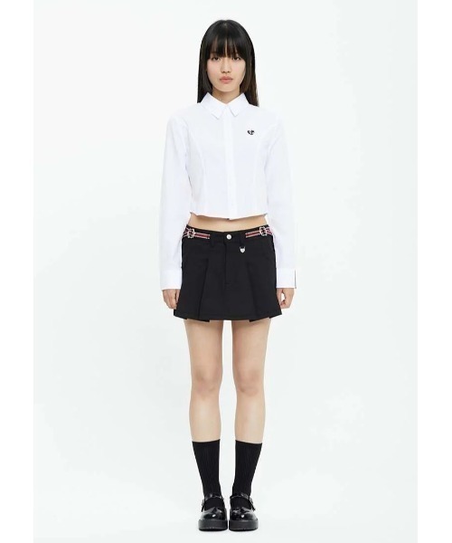 ブラウス シャツ A'GEM/9 × .kom「ROMANTIC CROWN/ロマンティッククラウン×TARGETTO/ターゲット」SLIM CROP Target ブラウス シャツ A'GEM/9 × .kom「ROMANTIC CROWN