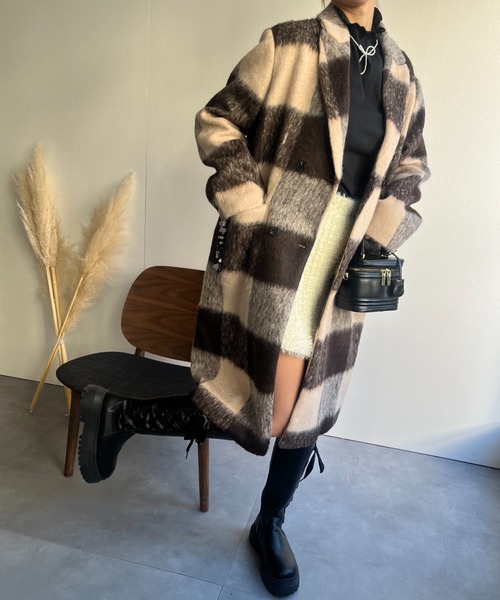 LACーVERT コート チェスターコート ウールシャギーチェスターコート