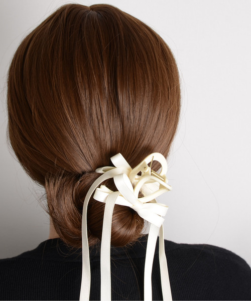 TONE SELECT GOODS ヘアクリップ 「float」リボン ロング バンス