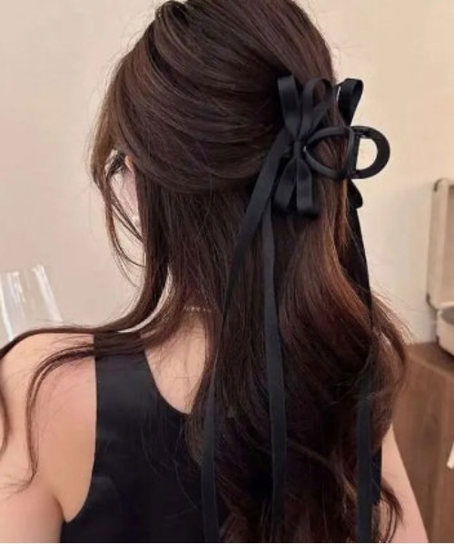 TONE SELECT GOODS ヘアクリップ 「float」リボン ロング バンス