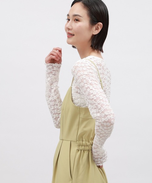 LAKOLE tシャツ 花柄シアージャガードプルオーバー / 110279