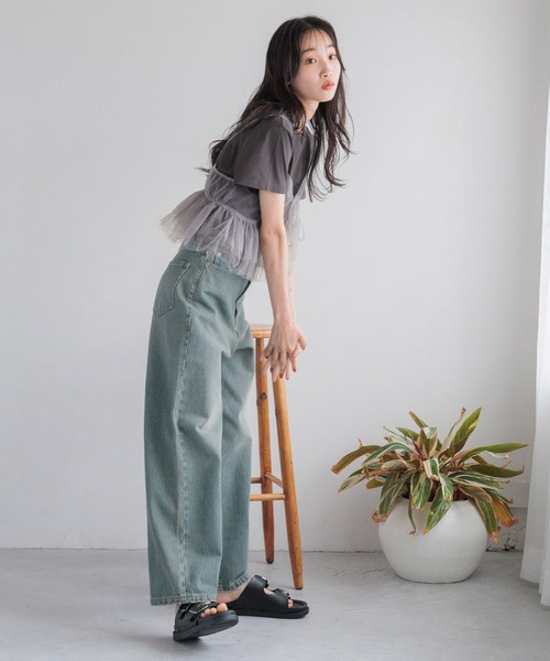 LOWRYS FARM ベスト ジレ 2WAYチュールキャミ 118846