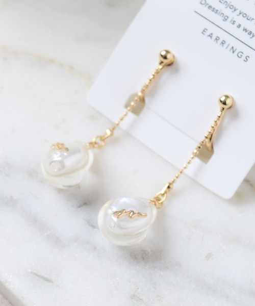 Flowering イヤリング Clear Shiny/ドロップ/イヤリング レディース