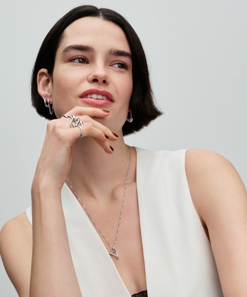 PANDORA（パンドラ） ピアス ラウンド シルバー ハギ― フープ ピアス