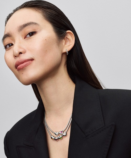 PANDORA（パンドラ） ピアス ラウンド シルバー ハギ― フープ ピアス