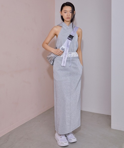 THINGS THAT MATTER スカート GLITTER JERSEY LAYERED NARROW
