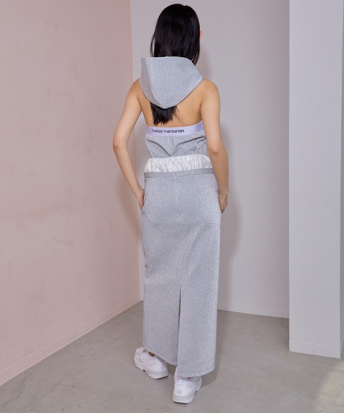 THINGS THAT MATTER/ グリッターナロースカート GLITTER JERSEY LAYERED NARROW SKIRT | | STORE | THINGS THAT