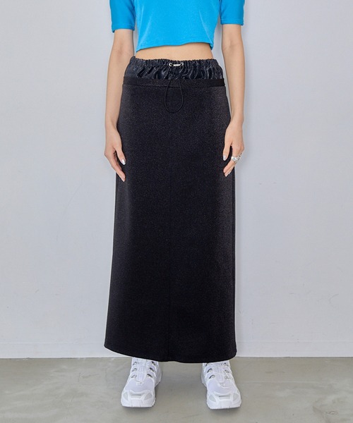 グリッタースカート　マチャット THINGS THAT MATTER スカート GLITTER JERSEY LAYERED NARROW