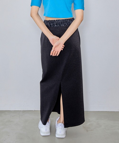 THINGS THAT MATTER/ グリッターナロースカート GLITTER JERSEY LAYERED NARROW SKIRT | | STORE | THINGS THAT