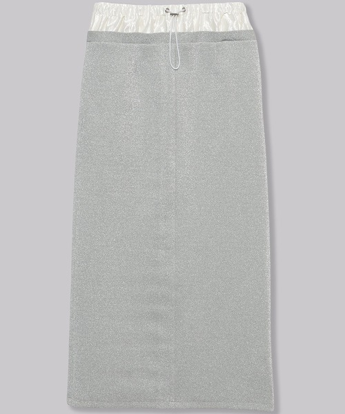 スカート CRYSTAL KNIT SKIRT REFLECT】warm slim skirt / 光る暖ボールニットスカート
