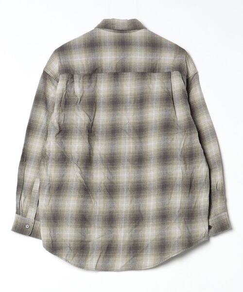 「FREAK'S STORE」 チェック柄長袖シャツ S グリーン メンズ_画像2