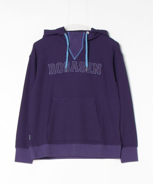 ROSASEN - coco 中古 ロサーセン ROSASEN レディース ニットアウター M 青 ブルー ダブルジップパーカー ROSASEN - coco 中古 ロサーセン ROSASEN レディース ニット