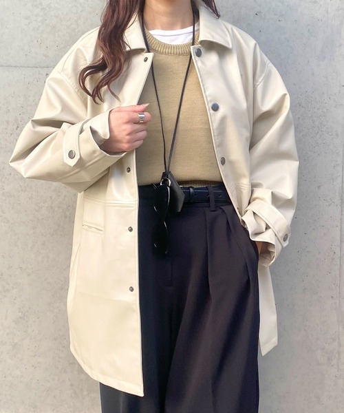 I-SOOK（アイスー） ブルゾン アウター オーバーサイズレザー