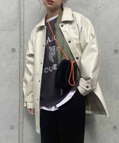 I-SOOK（アイスー） ブルゾン アウター オーバーサイズレザー