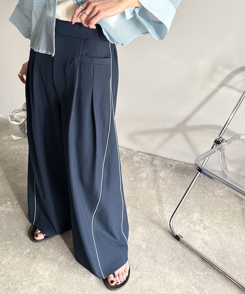 ArgueCulture上品冷感ルーズパンツ スラックス ベルト入り L．グレー 【ウォッシャブル】清潔パンツ スラックス 春夏