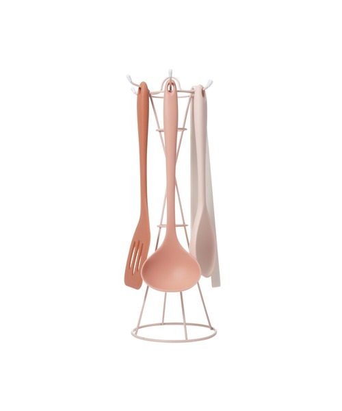 Francfranc（フランフラン） キッチン ツール＆ホルダーセット ピンク