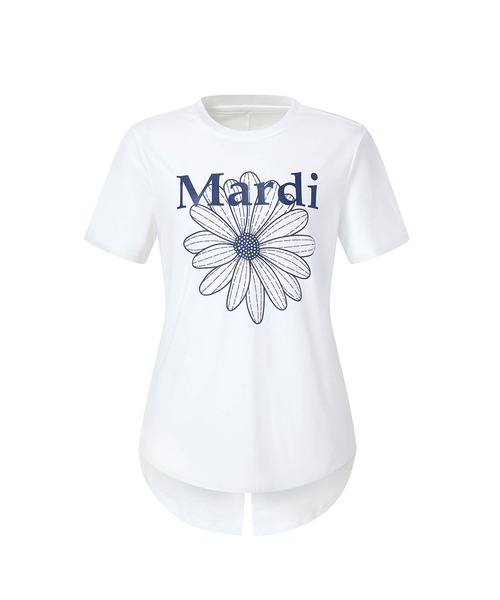 tシャツ AIRLIFT relax fit back slit top flowermardi レディース Mardi Mercredi tシャツ AIRLIFT relax fit back slit top