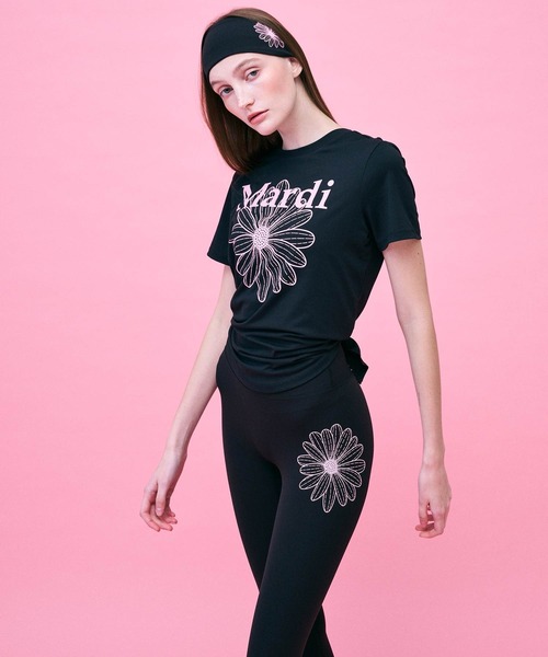 tシャツ AIRLIFT relax fit back slit top flowermardi レディース Mardi Mercredi tシャツ AIRLIFT relax fit back slit top
