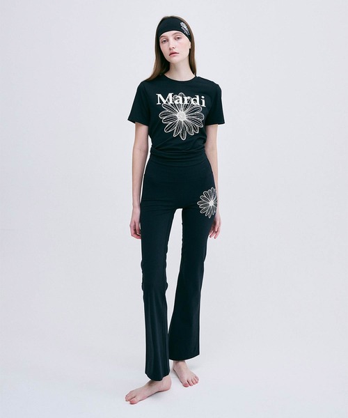 tシャツ AIRLIFT relax fit back slit top flowermardi レディース Mardi Mercredi tシャツ AIRLIFT relax fit back slit top