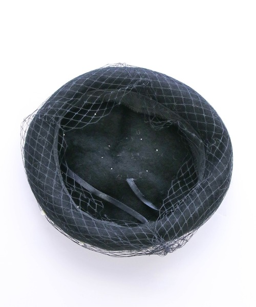 かに、ディオール☆ベレー帽チュール DIOR | Dior Century ベール付き ベレー帽 ウールフェルト