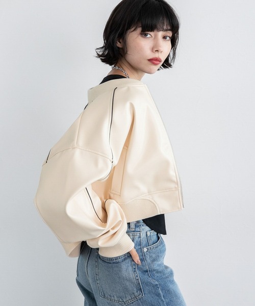 「PAGEBOY」 ジップアップブルゾン FREE ブラック レディース_画像3