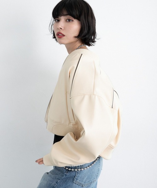 「PAGEBOY」 ジップアップブルゾン FREE ブラック レディース_画像4