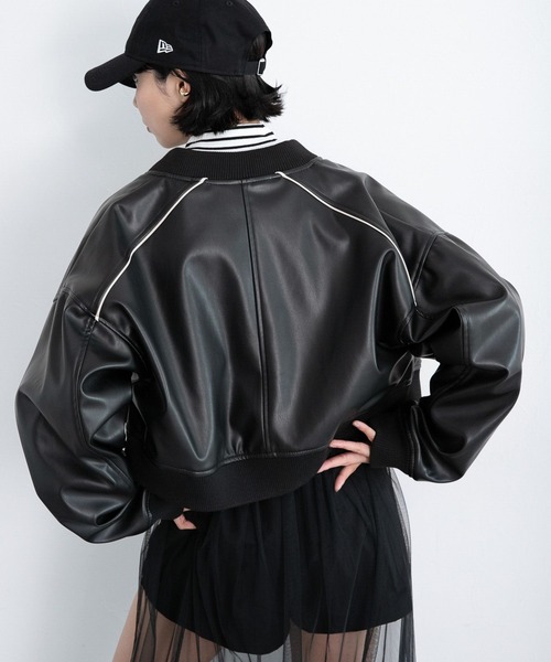 「PAGEBOY」 ジップアップブルゾン FREE ブラック レディース_画像8