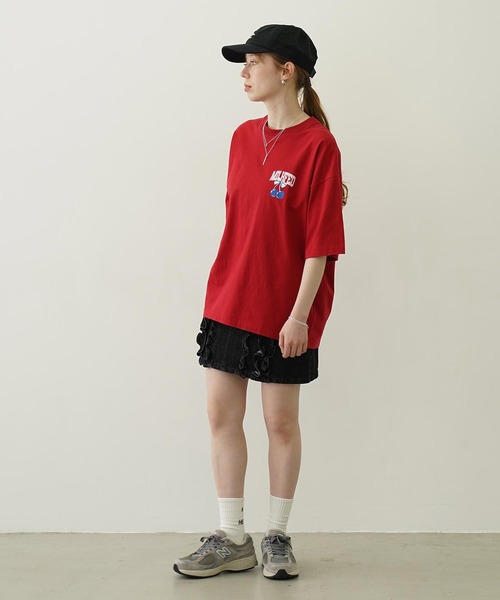 MILKFED.（ミルクフェド） tシャツ CHERRY AND RIBBON WIDE S/S TEE