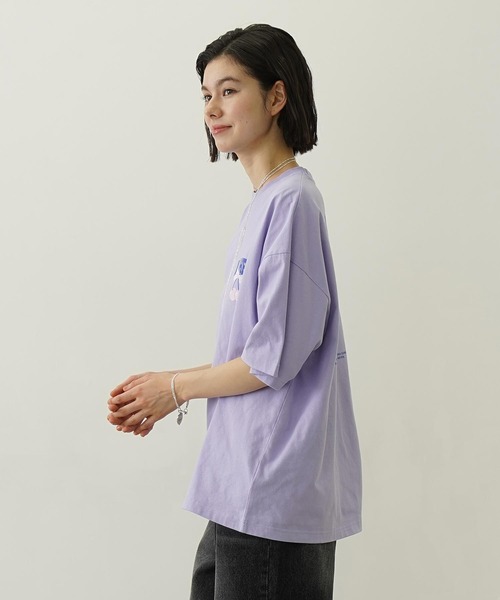 MILKFED.（ミルクフェド） tシャツ 半袖 CHERRY AND RIBBON WIDE S/S