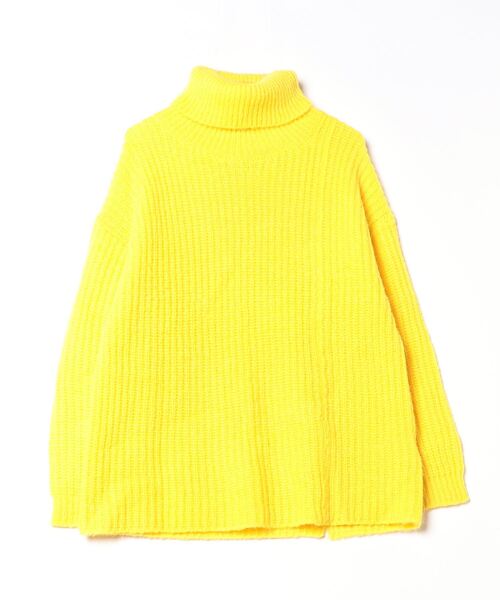 MUVEIL（ミュベール） タートルネックニット FREE イエロー レディース