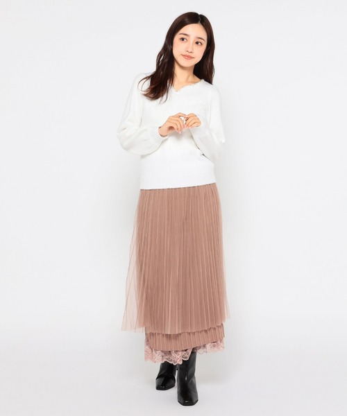 「MISCH MASCH」 長袖ニット MEDIUM ホワイト レディース_画像2