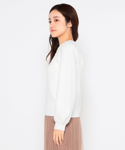 「MISCH MASCH」 長袖ニット MEDIUM ホワイト レディース_画像3