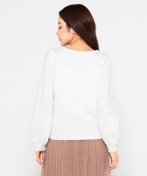 「MISCH MASCH」 長袖ニット MEDIUM ホワイト レディース_画像4