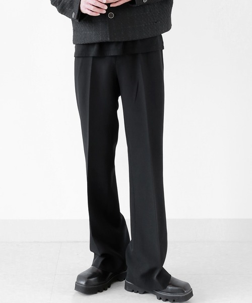 【BLACK UP DOMINIC SERIES】セミブーツカットロングスラックス セール】[MADE] ドミニクワイドロングスラックス（スラックス