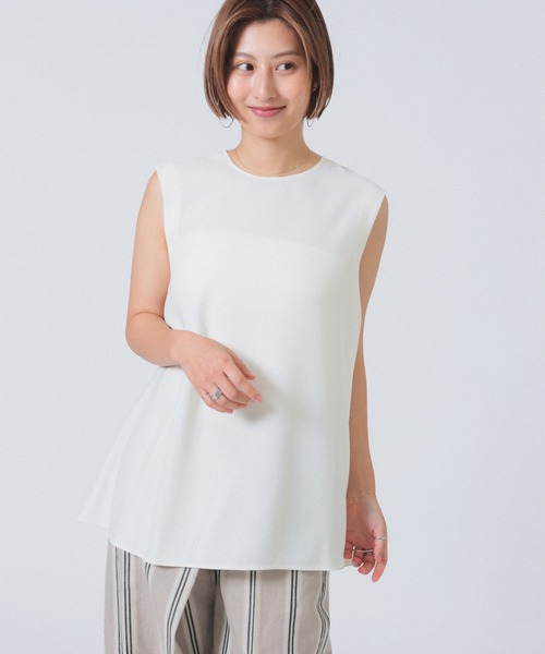 ブラウス シャツ 「ビームスの百名品」ジョーゼット フレア ブラウス「手洗い可」 レディース