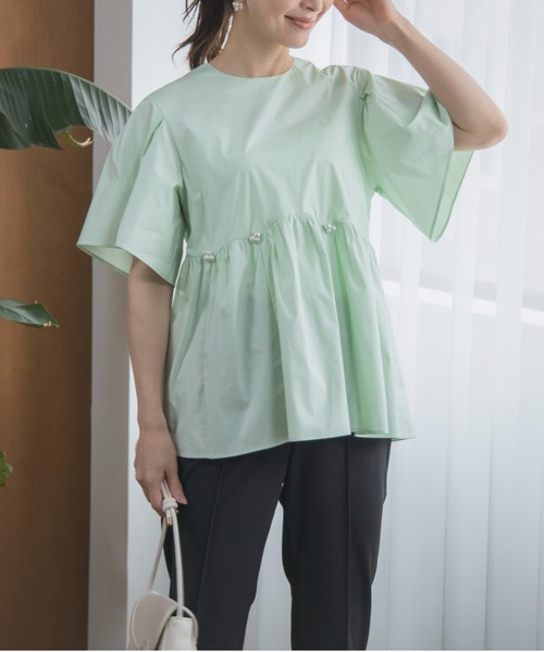 Sono（ソーノ） ブラウス シャツ 半袖 「5/8新色追加」ご自宅でお洗濯