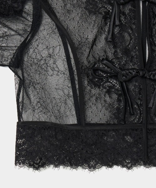 tanakadaisuke カーディガン tanakadaisuke/タナカダイスケ】sheer sleeve random rib