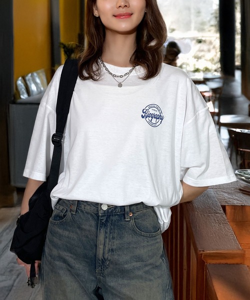 Candlestick tシャツ レトロ ポップ サガラ刺繍 半袖 Tシャツ 韓国