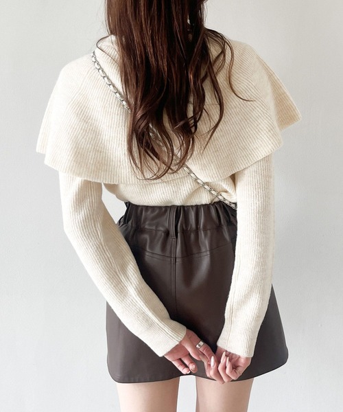 「Heather」 長袖ニット FREE ブラック レディース_画像3