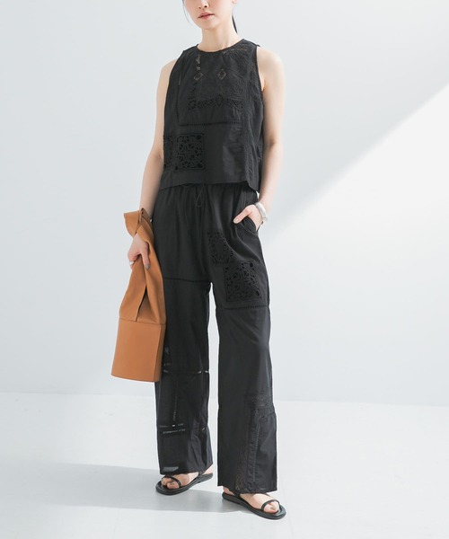 URBAN RESEARCH ベスト ジレ パッチワークレーストップス
