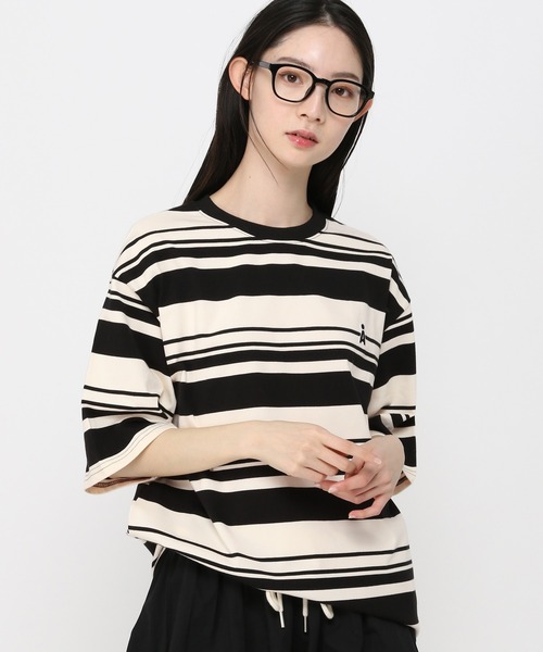 ALAND tシャツ 半袖 「UNISEX」ALAND／AロゴボーダーT レディース