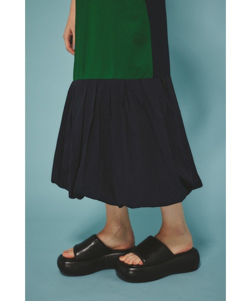 美品✨️HERIN.CYE ポンチ ドッキング バルーン ワンピース ストレッチ HeRIN.CYE ワンピース Ponte docking balloon one piece ポンチ