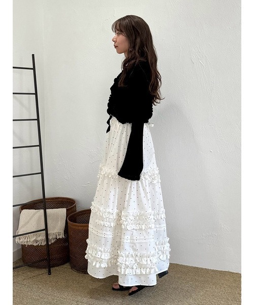 LILY BROWN スカート メニーフリルティアードスカート