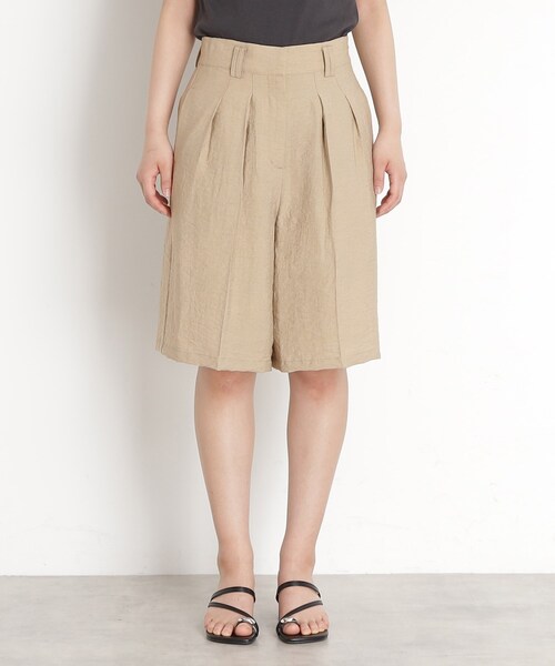 THE SHOP TK ハーフパンツ パンツ 短パン リネン混ハーフパンツ
