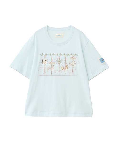 PINK HOUSE（ピンクハウス） tシャツ メリーゴーラウンドプリント