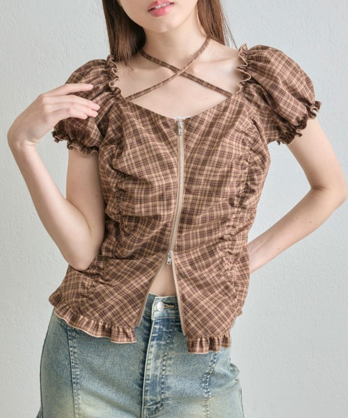 OLIVE des OLIVE（オリーブデオリーブ） ブラウス シャツ 「デコルテ