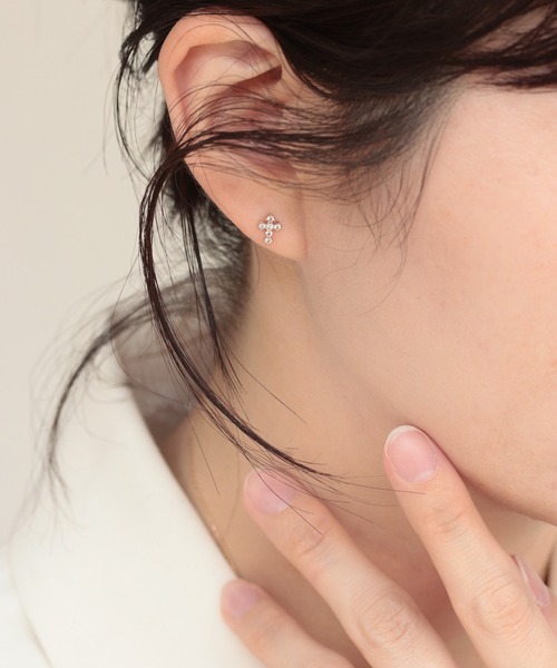 fua accessory 始まりの時ピアス ivory M （片耳用） くらすこと別注