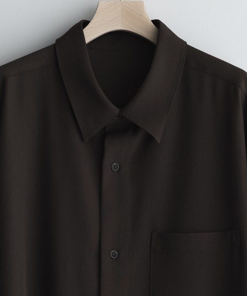 remer シャツ loose basic oversize shirt - heather drape / ルーズ